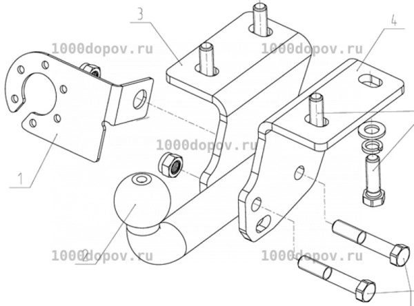 фото Фаркоп Avtos Volkswagen Amarok 2010-2022
