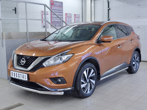 Фото Защита переднего бампера d63 секция NISSAN MURANO 2016