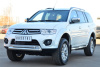 Пороги труба d76 с накладкой (вариант 3) MITSUBISHI Pajero Sport 2013-2015