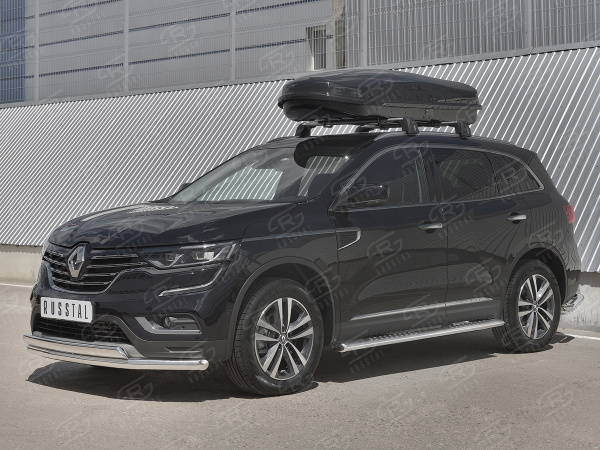 Фото Защита переднего бампера d63 секции-d75х42 дуга RENAULT KOLEOS 2017-