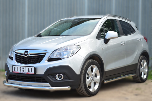 Фото Защита переднего бампера d63 (секции) OPEL MOKKA 2013-
