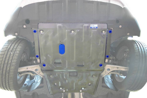 Фото Защита картера и КПП Rival для Mercedes-Benz A-class 2012-2018, алюминий 4 мм, с крепежом, 333.3906.1