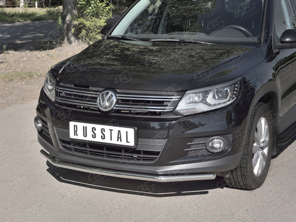 Фото Защита переднего бампера d42 секции VOLKSWAGEN Tiguan Sport & Style 2011-2016