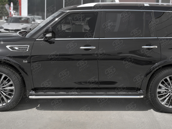 Фото Защита порогов d42 (секции) INFINITI QX80 2018-