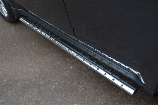 Фото Пороги труба d75х42 с проступью SUBARU Forester 2008-2012