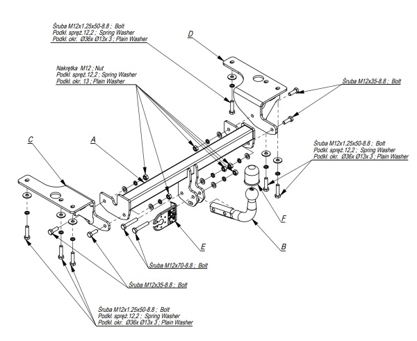 фото Фаркоп Imiola для Toyota Corolla «седан» X (2006-2013)