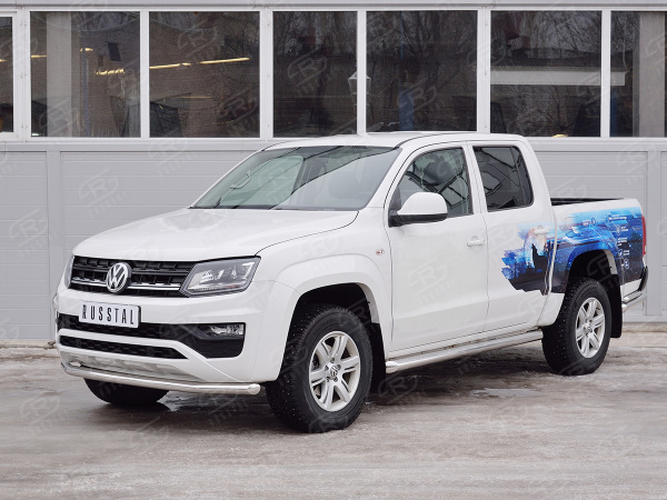 Фото Защита переднего бампера d63 секция VOLKSWAGEN AMAROK 2016-