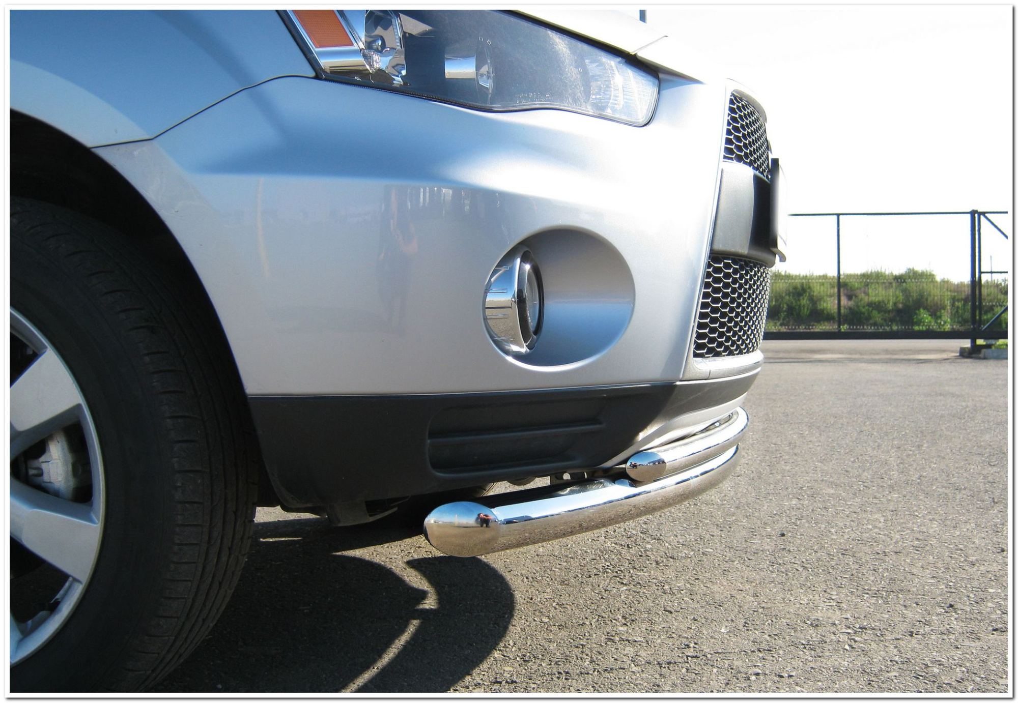 Фото Защита переднего бампера d76/42 MITSUBISHI Outlander 2010-2011