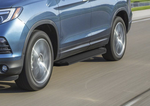 Фото Пороги алюминиевые Rival "Premium-Black" для Honda Pilot 2016-