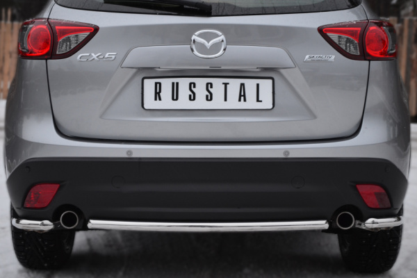 Фото Защита заднего бампера d42 (дуга) MAZDA CX-5 2011-2016