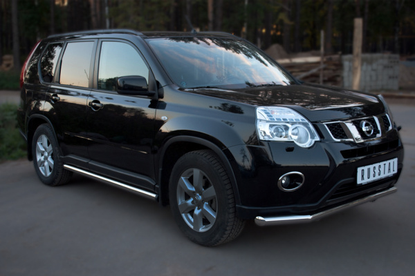 Фото Пороги труба d63 (вариант 2) NISSAN X-Trail 2011-2014