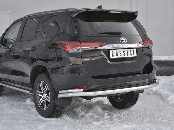 Фото Защита заднего бампера d63 секции d42 уголки TOYOTA FORTUNER 2017-
