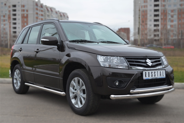 Фото Пороги труба d63 (вариант 1) SUZUKI Grand Vitara 5 дв. 2012-2016