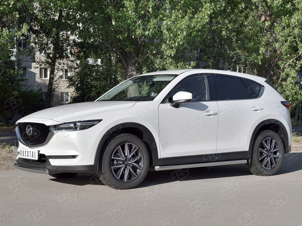 Фото Защита переднего бампера d75х42 дуга MAZDA CX-5 2017-