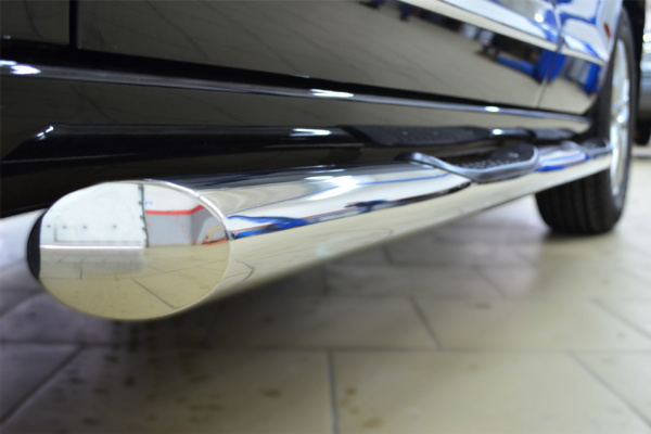 Фото Пороги труба d76 с накладкой (вариант 1) GREAT WALL Hover H6 2012-2013