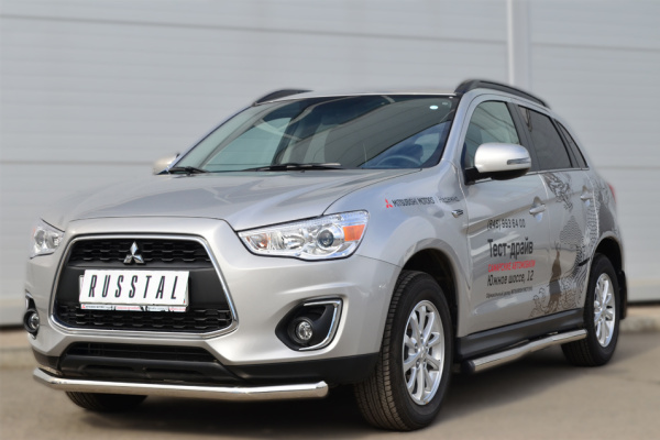 Фото Пороги труба d63 (вариант 2) MITSUBISHI ASX 2012-2016