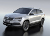 Пороги алюминиевые Rival "Premium" для Skoda Karoq 2020-н.в.