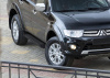 Фото Пороги алюминиевые Rival "Black" для Mitsubishi Pajero Sport 2008-2013-2016