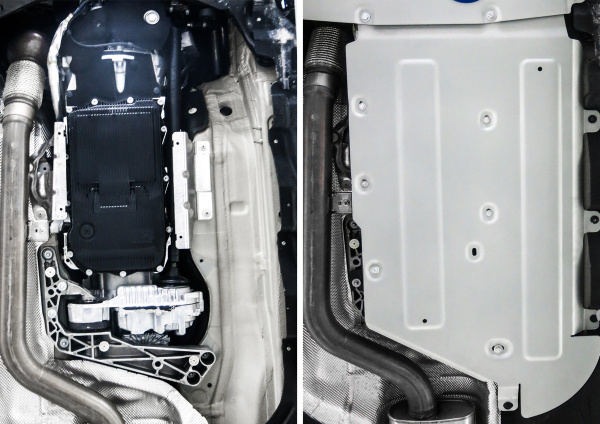 Фото Защита КПП и РК Rival для BMW X3 2017-н.в., алюминий 4 мм, с крепежом, 333.0532.1