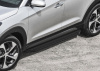 Фото Пороги алюминиевые Rival "Premium-Black" для Hyundai Tucson 2015-