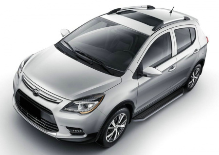 Пороги алюминиевые Rival "Premium" для Lifan X50 2015-