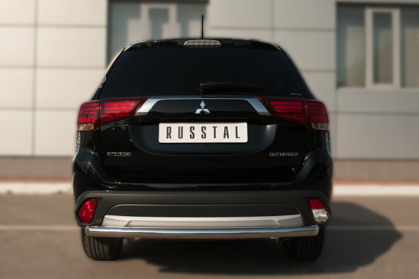 Фото Защита заднего бампера d63 (дуга) MITSUBISHI Outlander 2015-2017