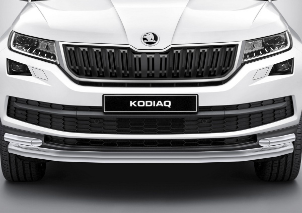 Фото Защита переднего бампера d57+d42 Skoda Kodiaq 2017-