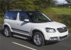 Пороги алюминиевые Rival "Silver" для Skoda Yeti 2009-2014-
