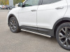Фото Пороги труба d63 секции (вариант 2) HYUNDAI SANTA FE PREMIUM 2015-2017