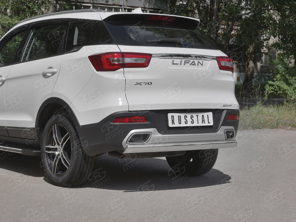 Фото Защита заднего бампера d75х42 дуга LIFAN X70 2018-