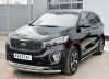 Фото Пороги труба 75х42 овал с проступью KIA SORENTO PRIME CRDI 2015-2018