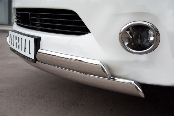 Фото Защита переднего бампера 75х42_(75х42)х2 овалы INFINITI QX 56 2010-2014