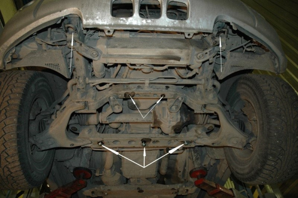 Фото Защита Альфеко для картера двигателя и кпп Kia Sorento (V-все, 2009-2012)