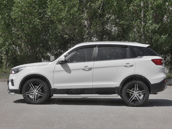 Фото Пороги труба d76 с накладкой (вариант 3) LIFAN X70 2018-