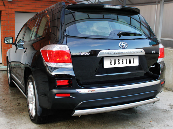 Фото Защита заднего бампера d75х42 TOYOTA Highlander 2010-2013