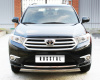 Защита переднего бампера d75х42 TOYOTA Highlander 2010-2013