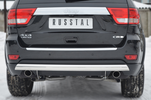 Фото Защита заднего бампера 75х42 овал JEEP Grand Cherokee 2012