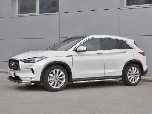 Фото Защита переднего бампера d42 секции-d42х2 дуга INFINITI QX50 2018-