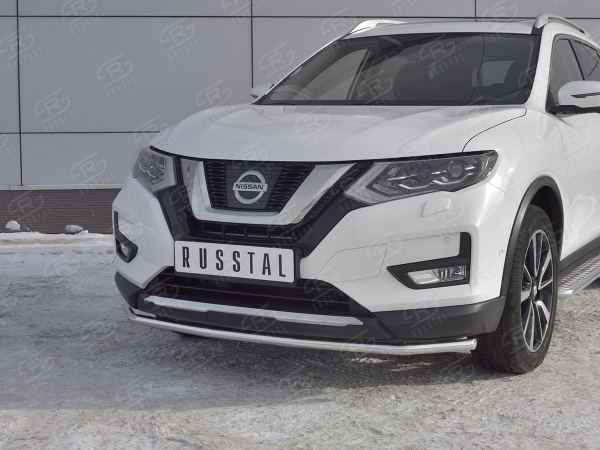 Фото Защита переднего бампера d42 секции NISSAN X-TRAIL (T32) 2018-