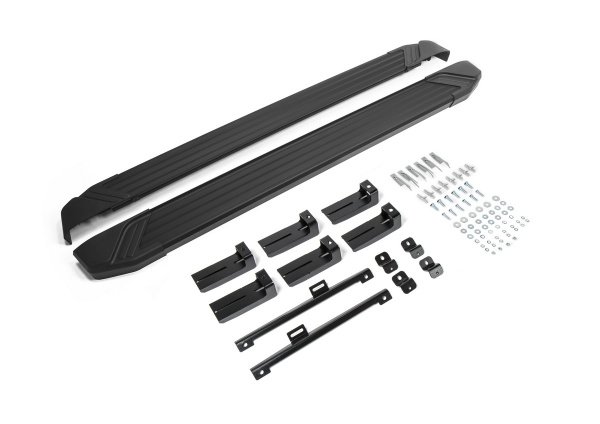 Фото Пороги алюминиевые Rival "Black" для Skoda Kodiaq 2017-