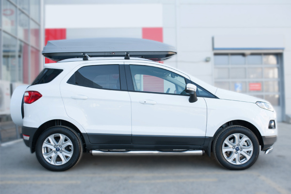 Фото Пороги труба d76 с накладкой (вариант 2) FORD ECOSPORT 2014-