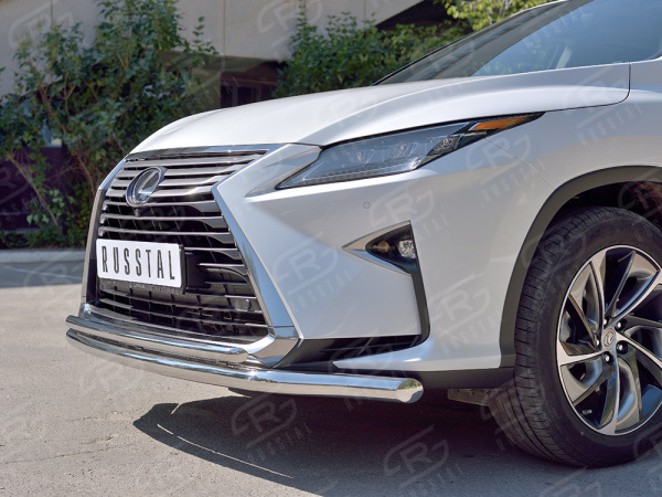 Фото Защита переднего бампера d63 секция-d42 дуга LEXUS RX200t 2015- (кроме F-Sport)