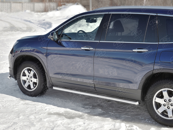 Фото Пороги труба d63 (вариант 1) HONDA PILOT 2016-