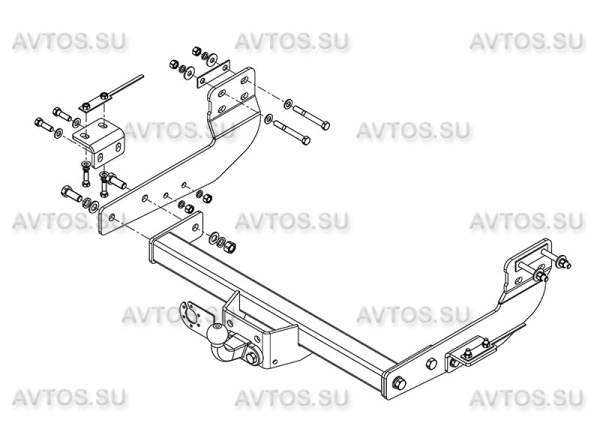 Фаркоп Avtos Ford Transit 2014-, фургон, в т.ч. с удлинён. базой