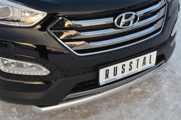Фото Защита переднего бампера d76 (дуга) HYUNDAI Santa Fe 2012-2015