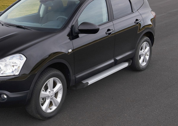 Фото Пороги алюминиевые Rival "Silver" для Renault Koleos 2017-