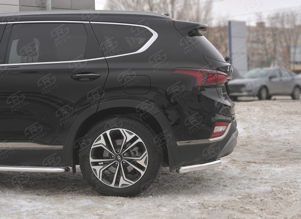 Фото Защита заднего бампера уголки d63 секции HYUNDAI SANTA FE 2018-