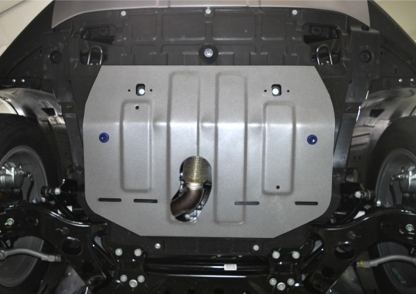 Фото Защита картера и КПП Rival для Geely Atlas 2018-н.в., алюминий 4 мм, с крепежом, 333.1914.1