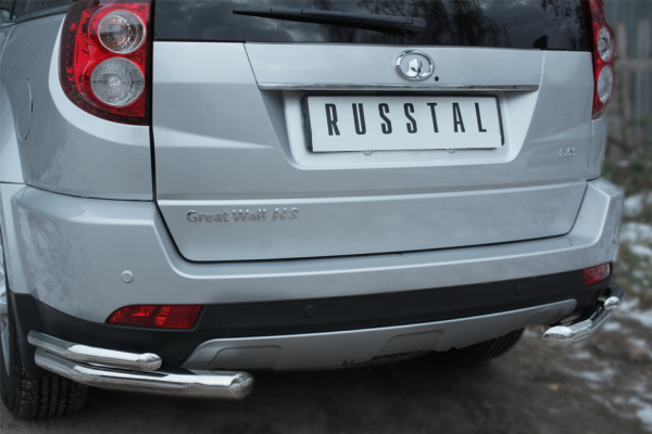 Фото Защита заднего бампера уголки d63(секции) d42 (секции) GREAT WALL Hover H3 2014-