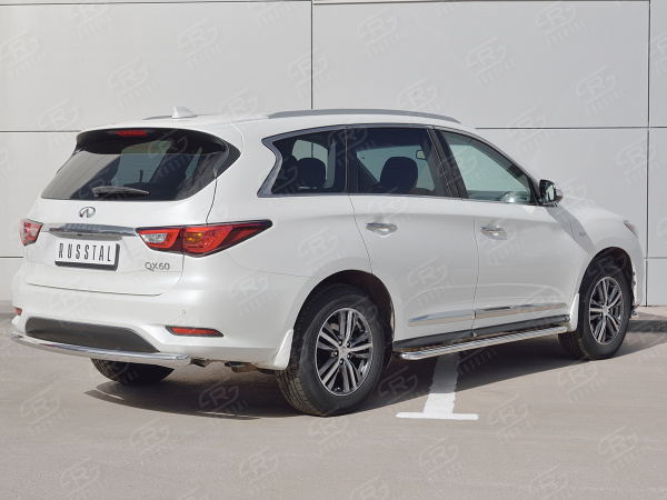 Фото Защита заднего бампера d63 дуга INFINITI QX60 2016-